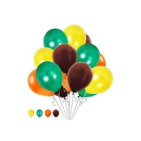 Balonevi Safari Orman Temalı Metalik Sarı-Turuncu-Kahverengi-Yeşil 40 Adet Balon