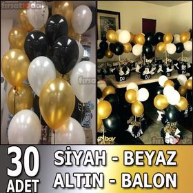 Balonevi Siyah 100'lü Baskısız Balon
