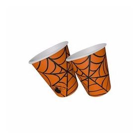 Balonevi Thw1298 Halloween Örümcek 220/240 cc 8 Adet Turuncu Kağıt Bardak
