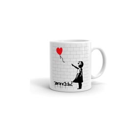 Balonlu Kız Banksy Kırmızı Kupa Bardak