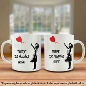 Balonlu Kız Banksy Kırmızı Kupa Bardak