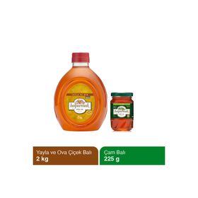Balparmak 2 kg Yayla Ova Balı + 225 gr Çam Balı