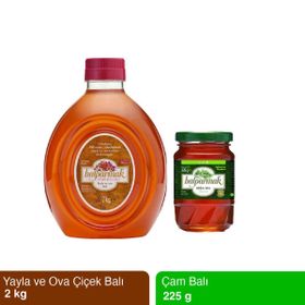 Balparmak 2 kg Yayla Ova Balı + 225 gr Çam Balı