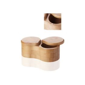Balsa BLS-6510 Vakumlu Bambu Kapaklı Cam Baharatlık