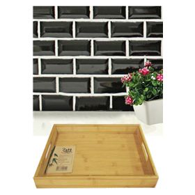 Balsa TPS-4030 Bambu 40 cm Dikdörtgen Kulplu Tepsi