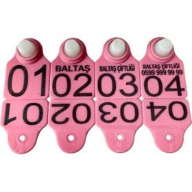 Baltaş 700 Adet Pembe Küçükbaş Hayvan Küpesi