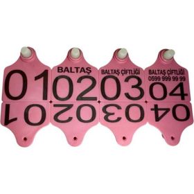 Baltaş Küpe Pembe 150 Adet Büyükbaş Hayvan Küpesi