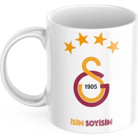 Baltimore Galatasaray Tasarım Kişiye Özel Isimli Sarı Kırmızı Kupa Bardak