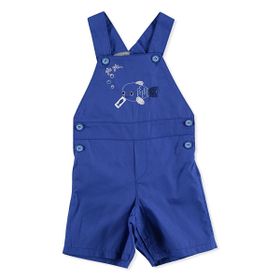 Bambaki Lacivert Erkek Bebek Glu Balık Poplin Salopet