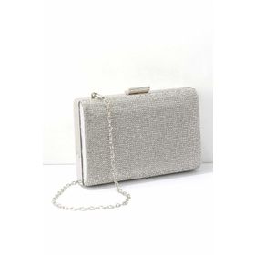 Bambi C06599035987 Gümüş Taşlı Kadın Abiye Çanta