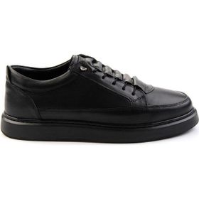 Bambi E01082011503 Siyah Leather Erkek Casual Ayakkabı