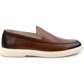 Bambi E01083017041 Taba Antik Deri Erkek Casual Ayakkabı