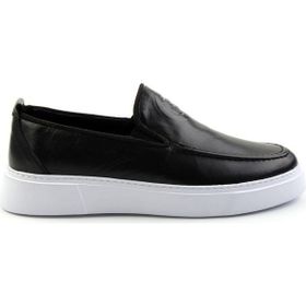 Bambi E01440101943 Siyah Napa Deri Erkek Casual Ayakkabı