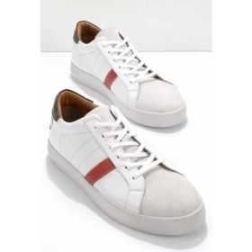Bambi E01585200703 Beyaz Yeşil Leather Erkek Sneaker