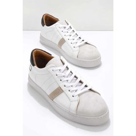 Bambi E01585200703 Beyaz Yeşil Leather Erkek Sneaker