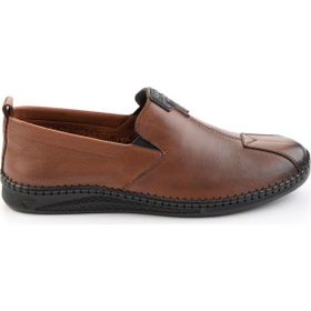Bambi E01700006003 Taba Hakiki Deri Erkek Casual Ayakkabı