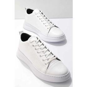 Bambi E01759021603 Beyaz Leather Erkek Sneaker