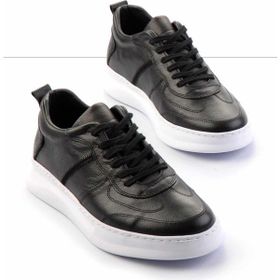 Bambi E01759070203 Siyah Hakiki Deri Erkek Casual Ayakkabı