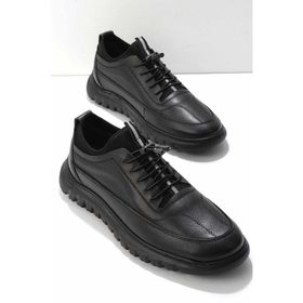 Bambi E01759091003 Siyah Leather Erkek Casual Ayakkabı