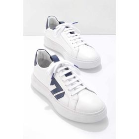 Bambi E01901521303 Beyaz Yeşil Leather Erkek Sneaker