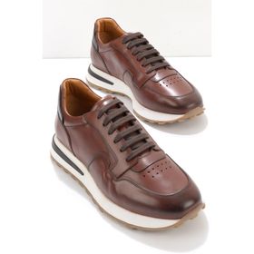 Bambi E01901622403 Kahve Siyah Leather Erkek Sneaker