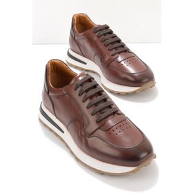 Bambi E01901622403 Kahve Siyah Leather Erkek Sneaker