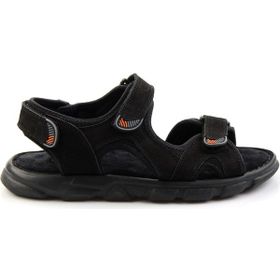 Bambi E05078102501 Siyah Leather Erkek Sandalet