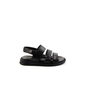 Bambi E05433501043 Siyah Leather Erkek Sandalet