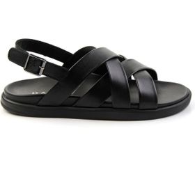 Bambi E05863955543 Siyah Leather Erkek Sandalet