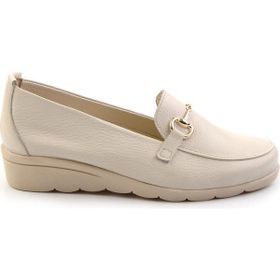 Bambi K01087207203 Bej Leather Kadın Casual Ayakkabı