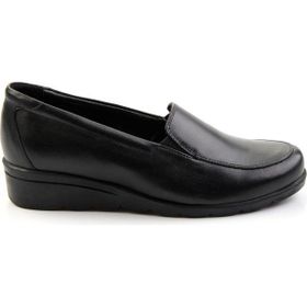 Bambi K01087230203 Siyah Leather Kadın Casual Ayakkabı