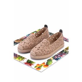 Bambi K01117992302 Vizon Süet Kadın Espadril Ayakkabı