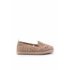 Bambi K01117992302 Vizon Süet Kadın Espadril Ayakkabı