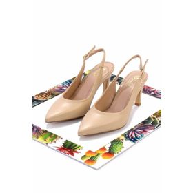 Bambi K01188132609 Bej Kadın Klasik Topuklu Ayakkabı