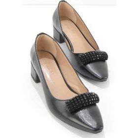 Bambi K01189932209 Siyah Kadın Klasik Topuklu Ayakkabı