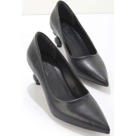 Bambi K01202903509 Siyah Kadın Klasik Topuklu Ayakkabı
