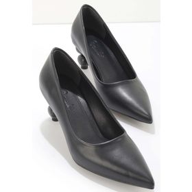 Bambi K01202903509 Siyah Kadın Klasik Topuklu Ayakkabı