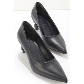 Bambi K01202903509 Siyah Kadın Klasik Topuklu Ayakkabı