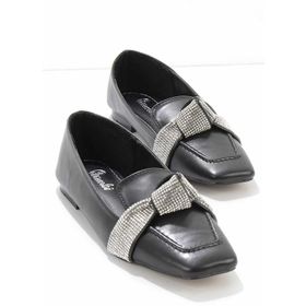 Bambi K01211505609 Siyah Kadın Loafer Ayakkabı