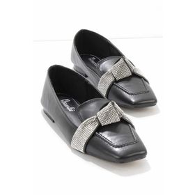 Bambi K01211505609 Siyah Kadın Loafer Ayakkabı