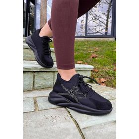 Bambi K01212021817 Siyah Streç Kadın Sneaker