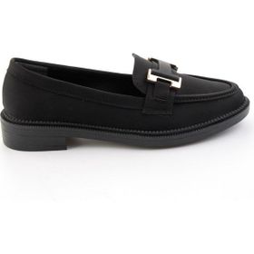 Bambi K01216100071 Siyah Kadın Loafer Ayakkabı