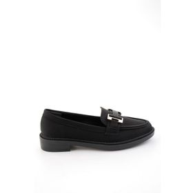 Bambi K01216100071 Siyah Kadın Loafer Ayakkabı