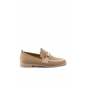 Bambi K01225020482 Bej Triko Kadın Loafer Ayakkabı