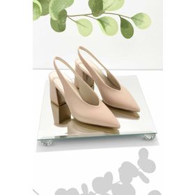 Bambi K01231311209 Bej Kadın Klasik Topuklu Ayakkabı