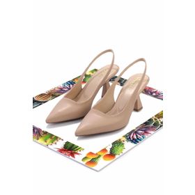 Bambi K01231365909 Bej Kadın Klasik Topuklu Ayakkabı