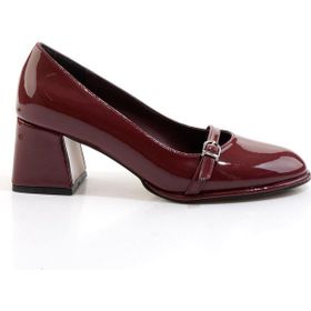 Bambi K01231468998 Bordo Kadın Klasik Topuklu Ayakkabı