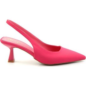Bambi K01231481404 Fuşya Kumaş Kadın Klasik Topuklu Ayakkabı
