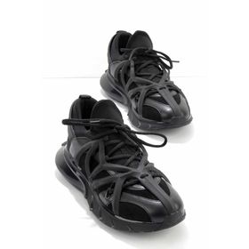 Bambi K01238010417 Siyah Streç Kadın Sneaker