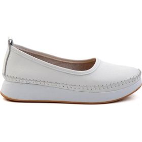 Bambi K01303018303 Beyaz Leather Kadın Casual Ayakkabı